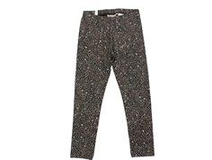 Wheat black coal small flowers legging Jules